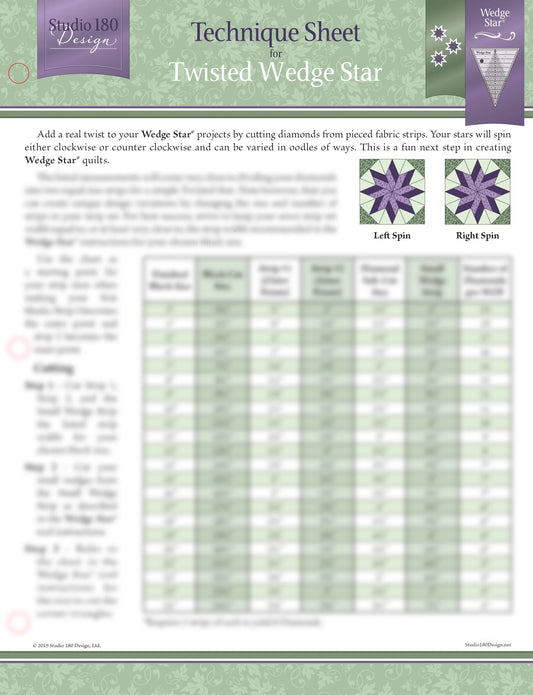 Twisted Wedge Star Technique Sheet